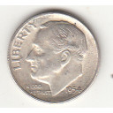 1954 - 10 Cents (Dime) Argento Dollaro Stati Uniti Roosevelt  Dime BB+